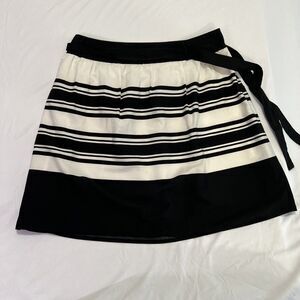 Camaieu Vintage Pleated Skirt 2000s Black White Size S